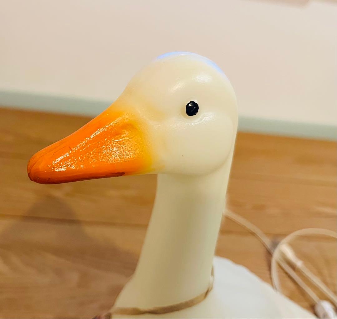 昭和レトロ当時物 アヒル スタンドライト 照明 卓上ランプ 三丹工芸