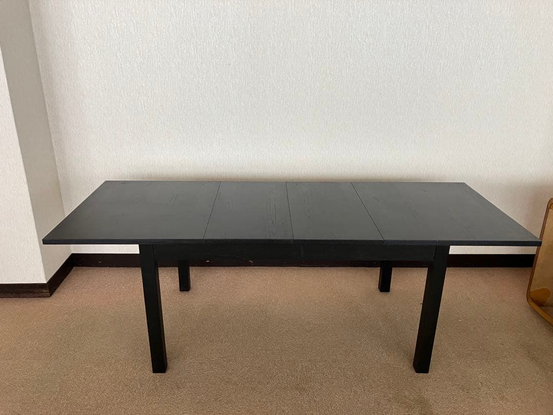 【送料込】IKEA イケア　伸長式ダイニングテーブル　BJURSTA ブラック②
