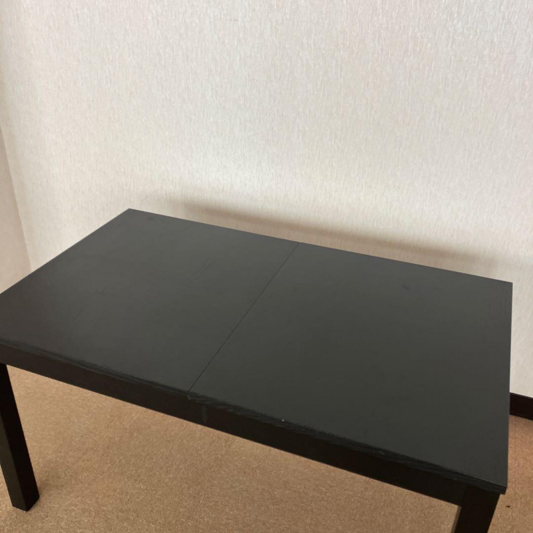 【送料込】IKEA イケア　伸長式ダイニングテーブル　BJURSTA ブラック②
