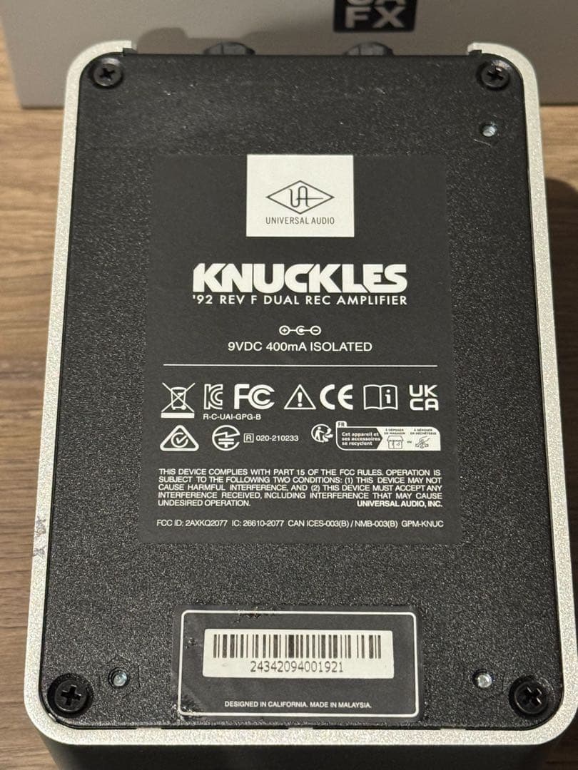 UAFX KNUCKLES デュアルレクチファイヤー　モデラー