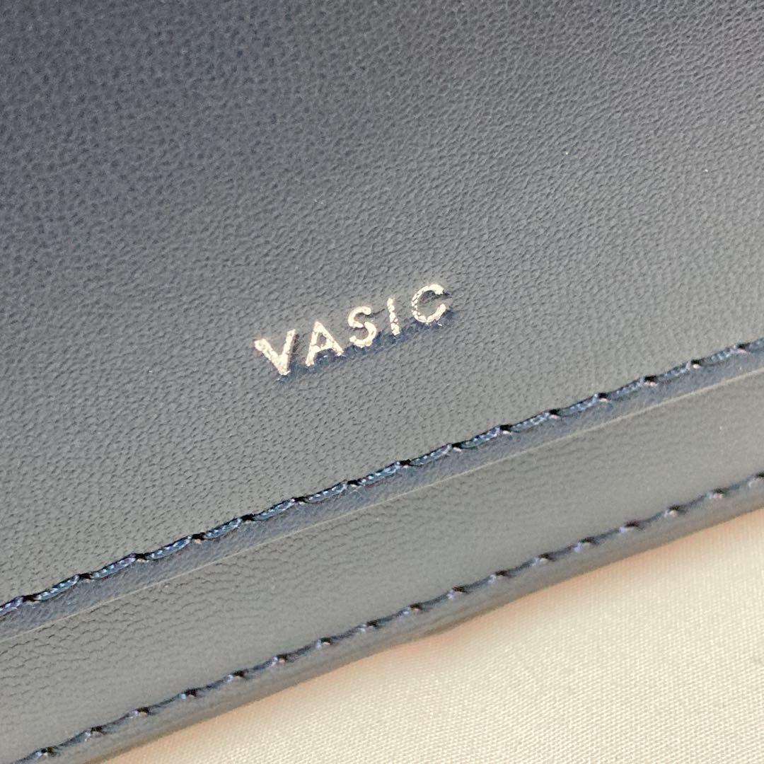 【美品】貴重 VASIC ヴァジック CITY ショルダーバッグ レザー 紺色