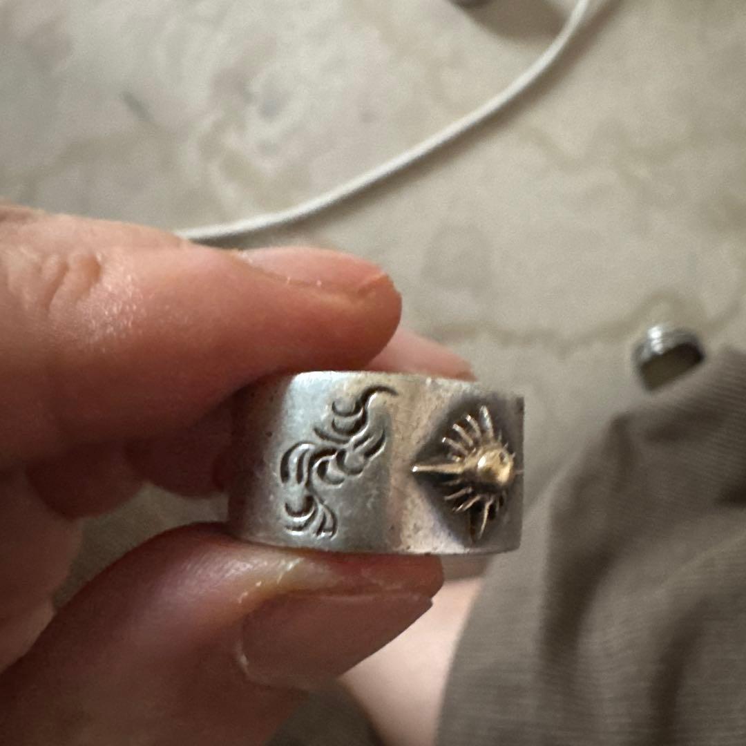 アリゾナフリーダム　太陽神リング　唐草　シルバー925 K18 13号