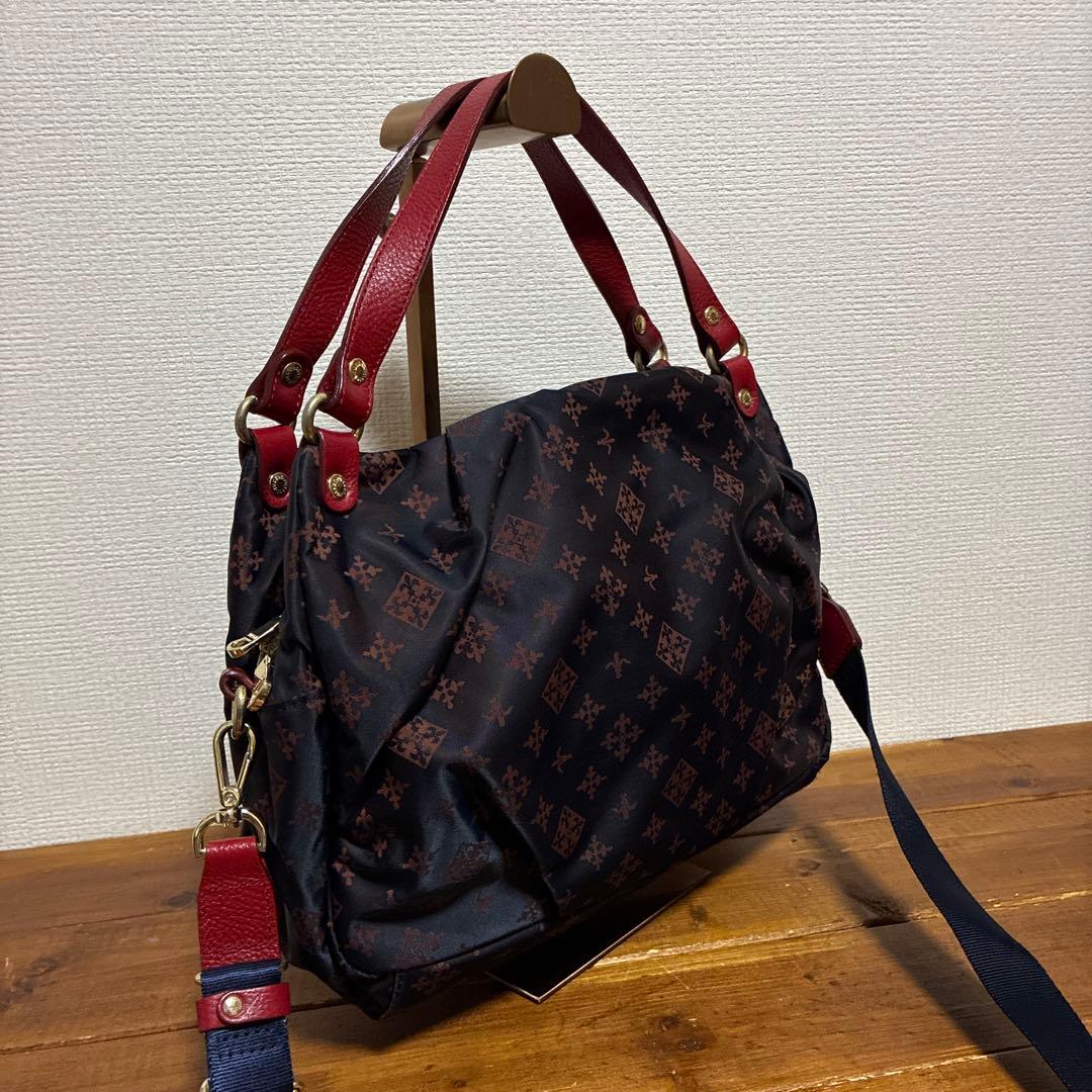 【美品】russet ラシット ナイロン レザー 2WAY ショルダーバッグ