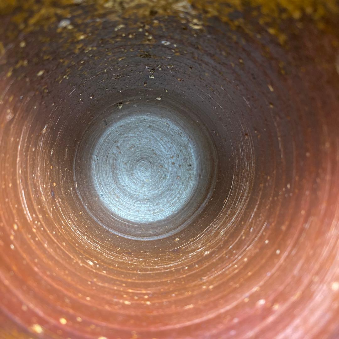 専用　藤原啓　最上位の備前窯変花入　共箱　高さ23.5㎝　東Y6-1007☆2F