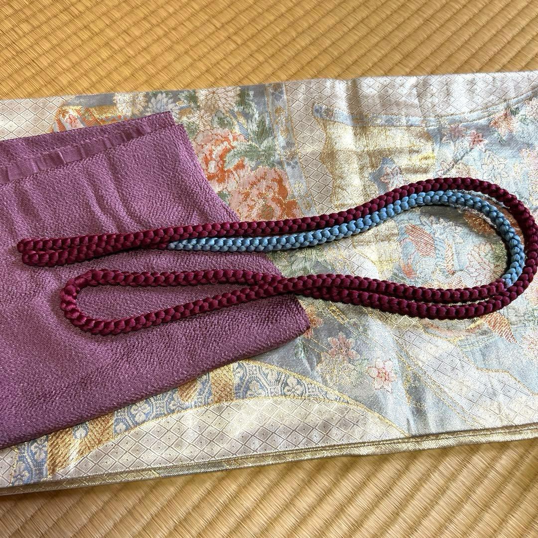 素敵な昭和アンティーク松と菊の刺繍中振袖 フルセット