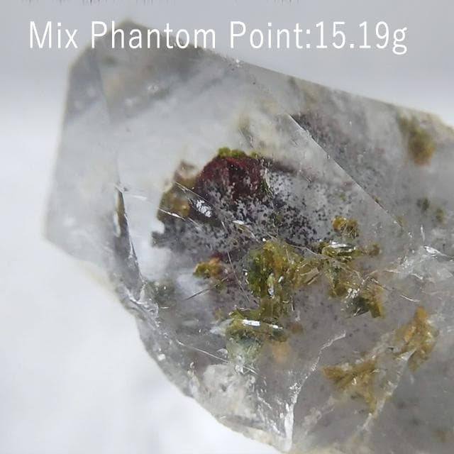 15.19g　幽霊水晶　共生鉱物　鉱物標本　水晶　ファントム水晶