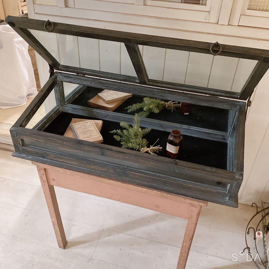 ジャパンヴィンテージ ガラスショーケース 駄菓子屋 古道具