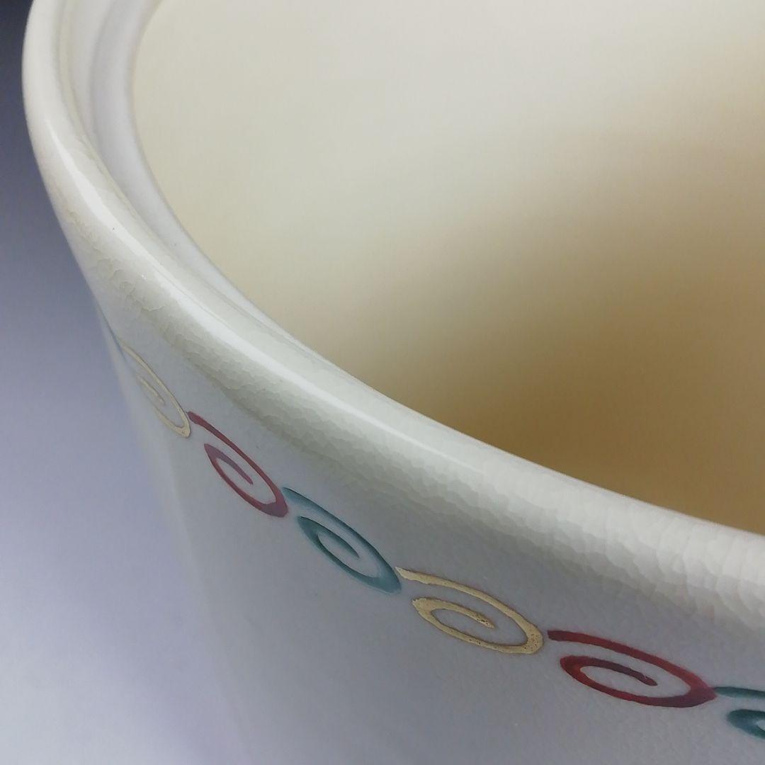 T956 水指 『仁清 唐子遊絵』『中村秋峰 造』『塗替蓋付』 共