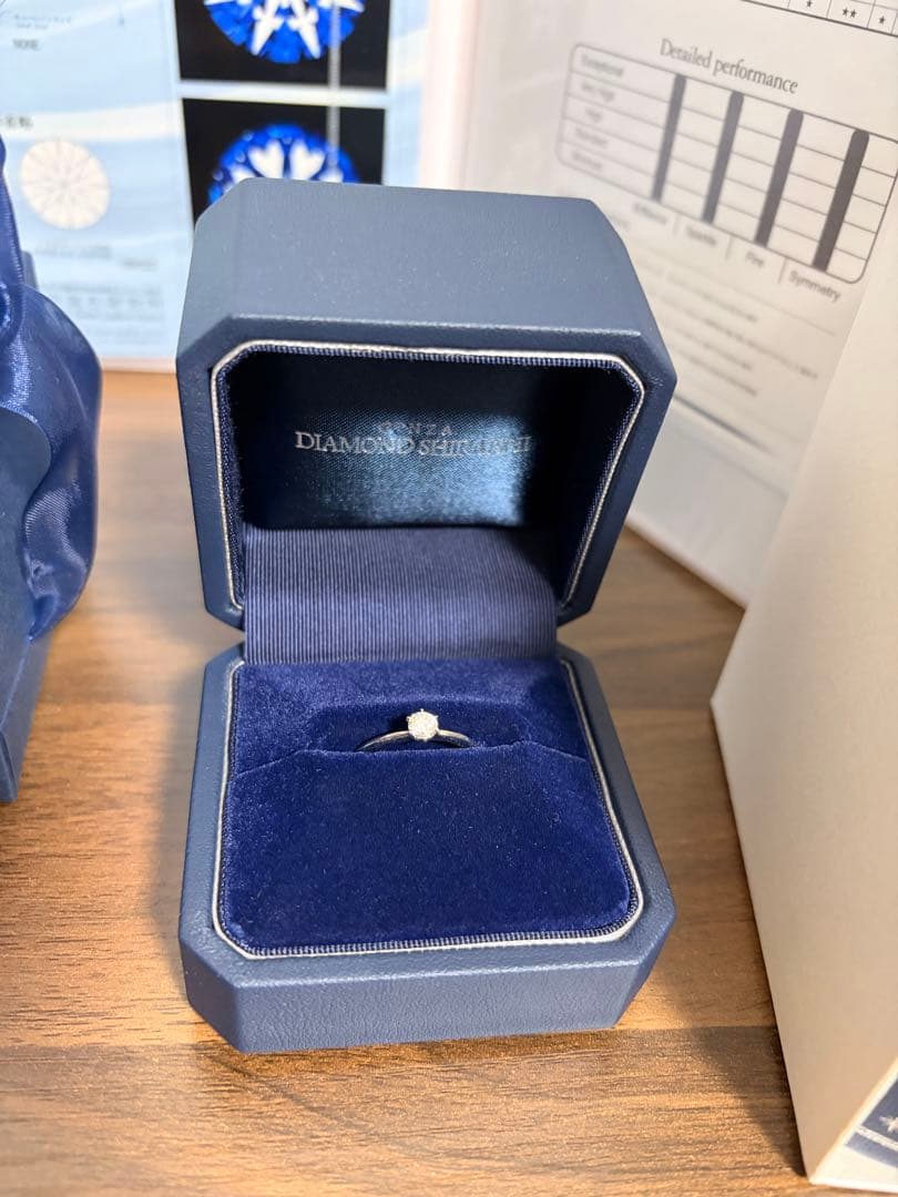 と*も様 銀座ダイヤモンドシライシ　スマイリングチェリー　10号/0.258ct