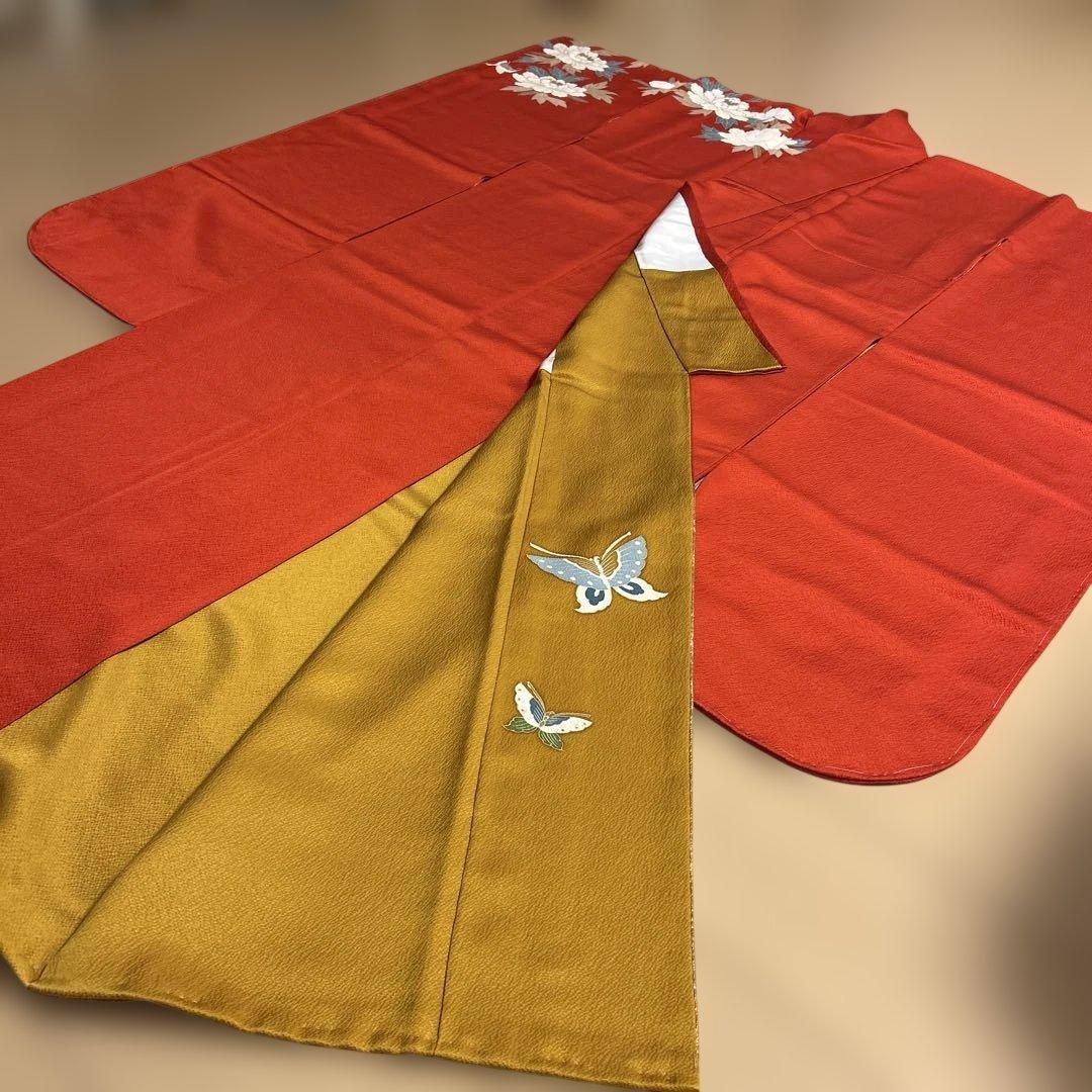 特別ファッション - 振袖 赤 正絹 美品 しつけ付