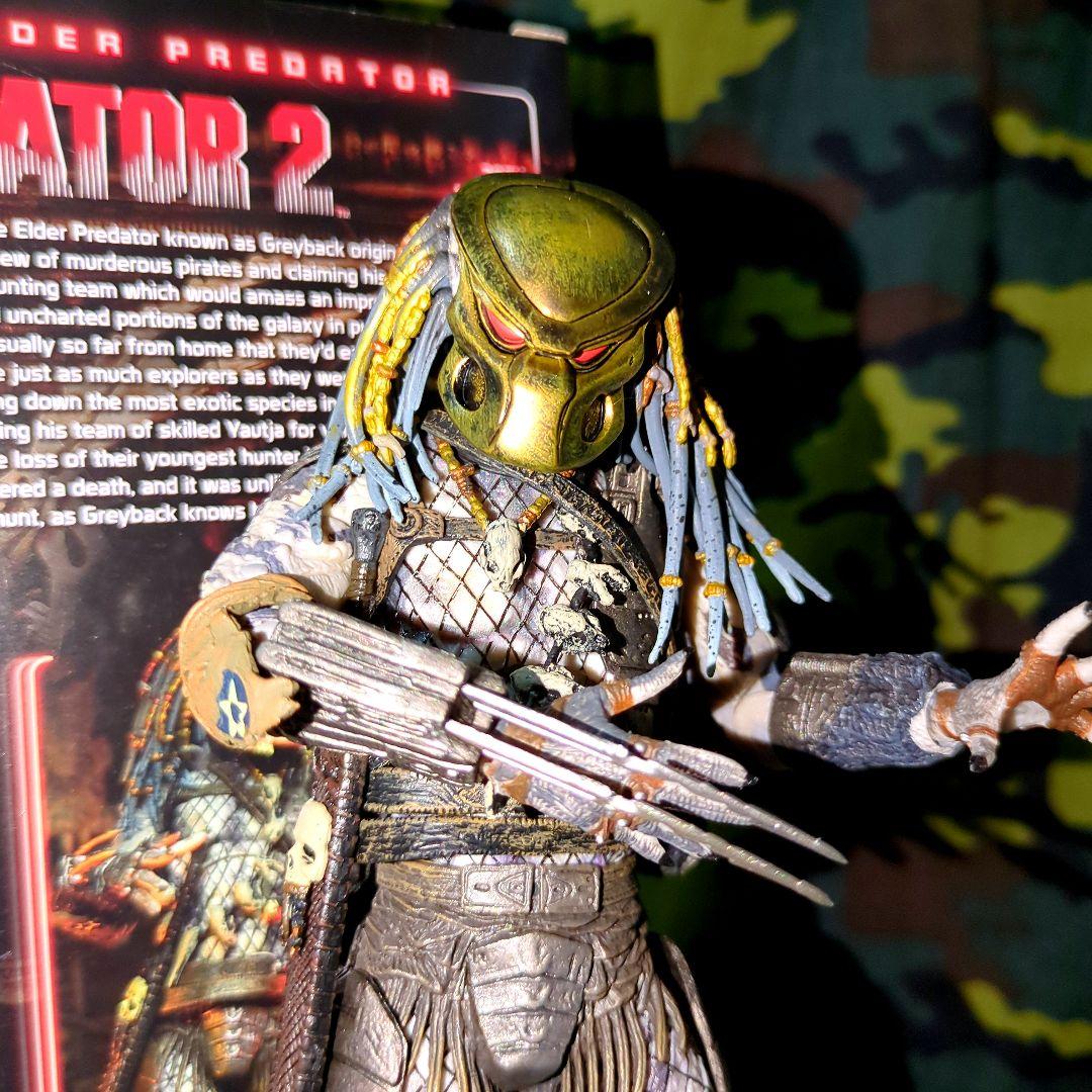NECA／アルティメット・エルダープレデター 中古開封品／✨別名∶グレイバック