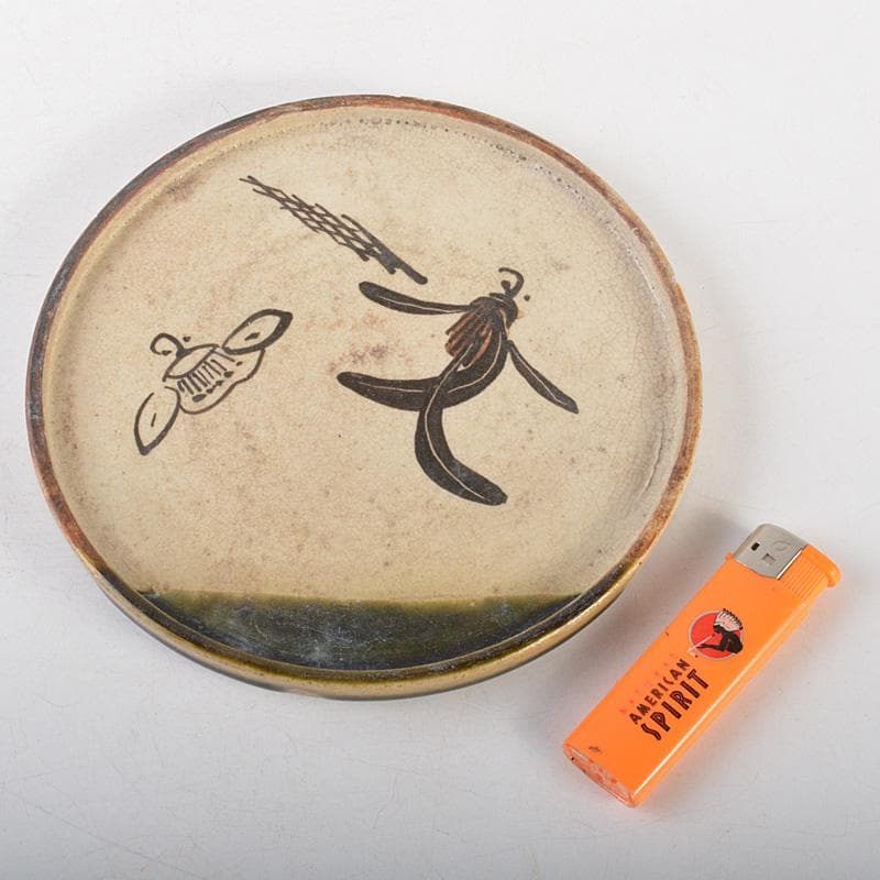 美濃焼　織部焼　飾り皿　石皿　行灯皿　C　6540