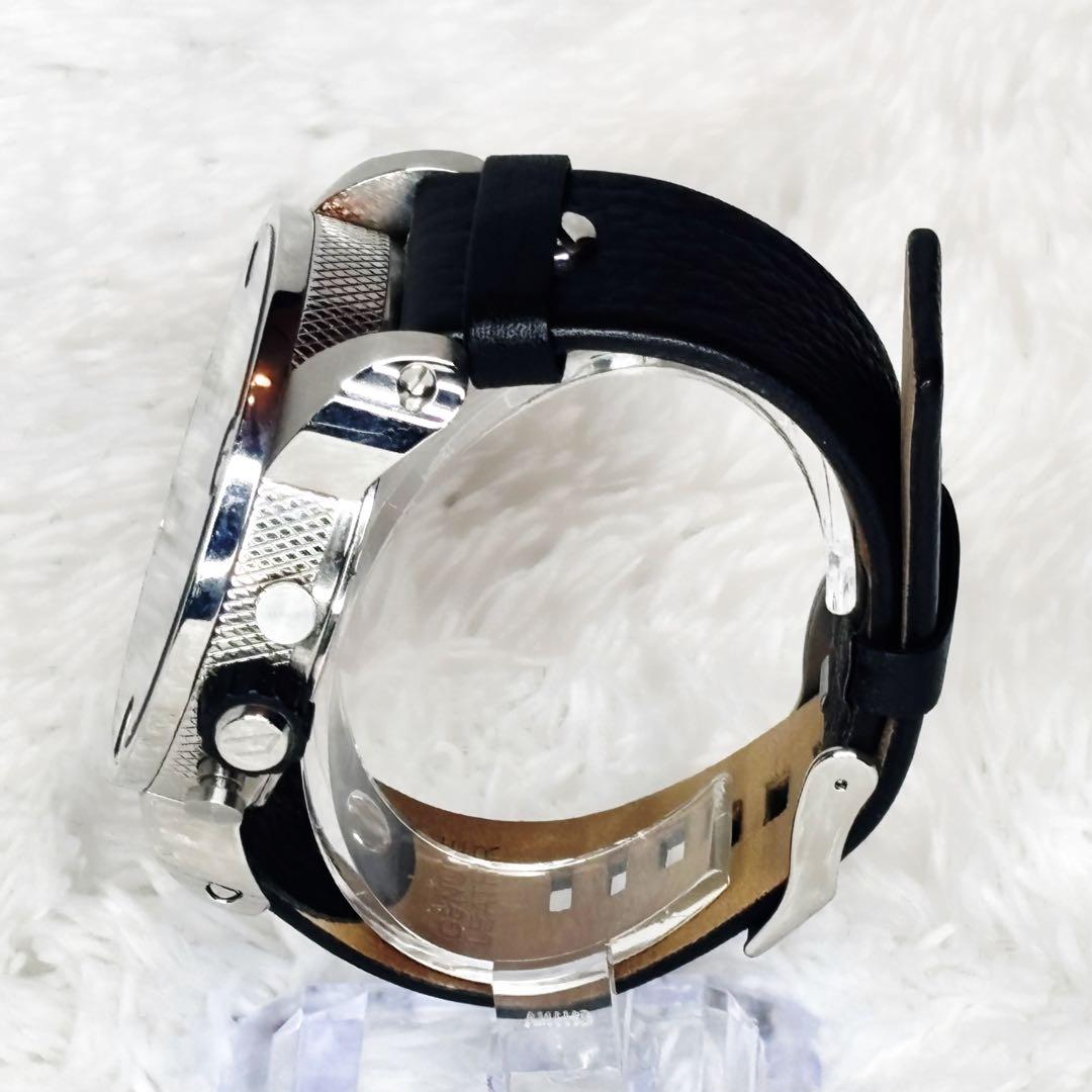 極美品 DIESEL DZ7256 リトルダディ デュアルタイム 稼働品