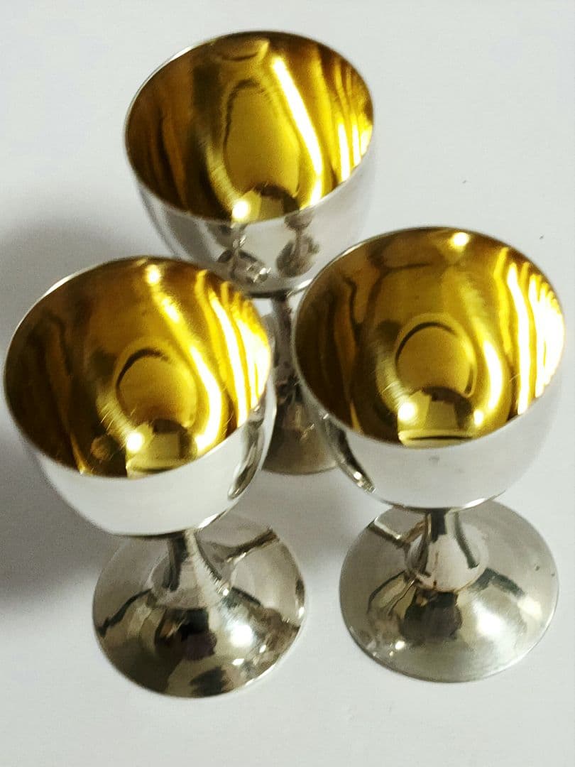 純銀 NHK記念品 ミニカップ 3客セット 総重量：約92.42g