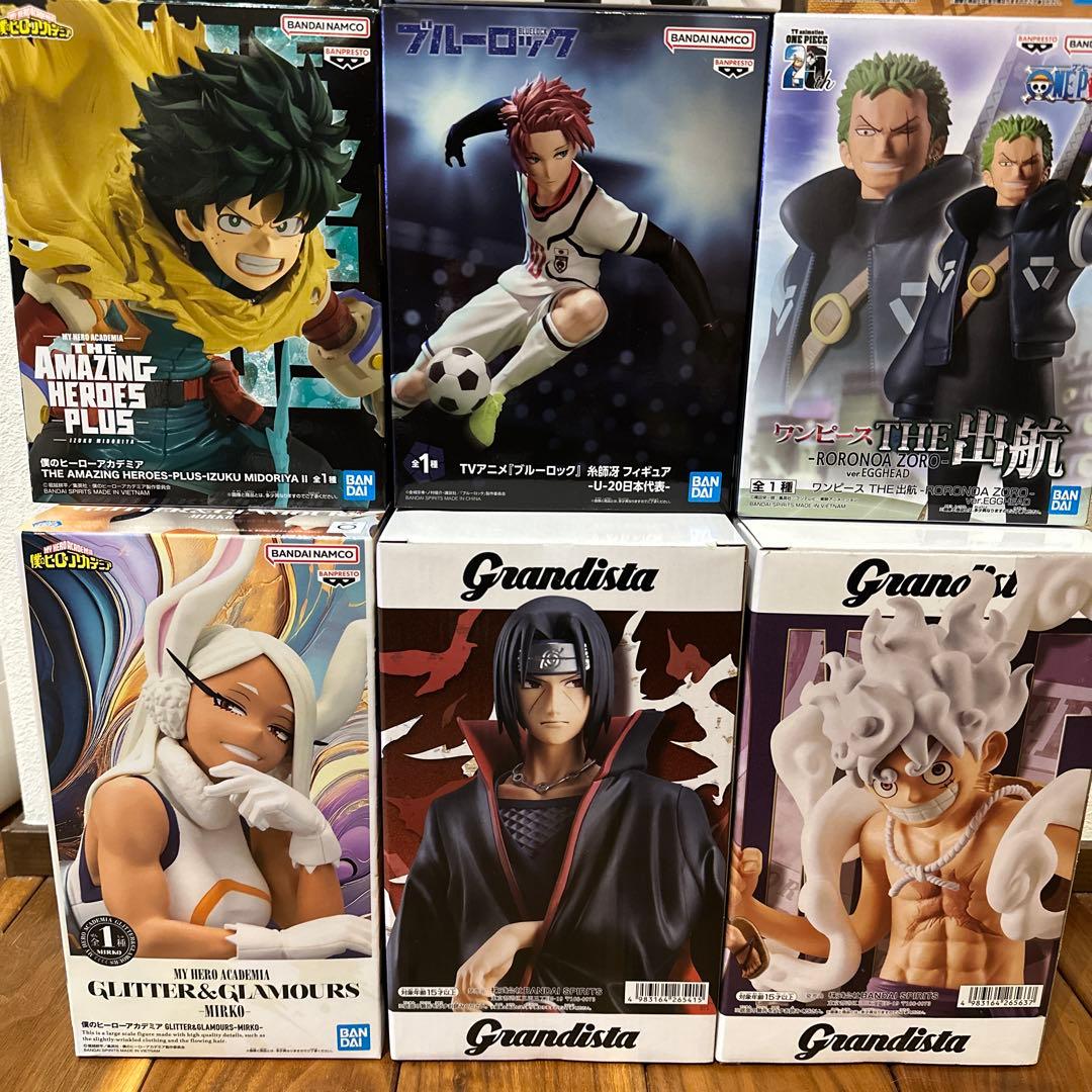 人気プライズ まとめ売り 9点 ナルト ワンピース ヒロアカ ブルーロック