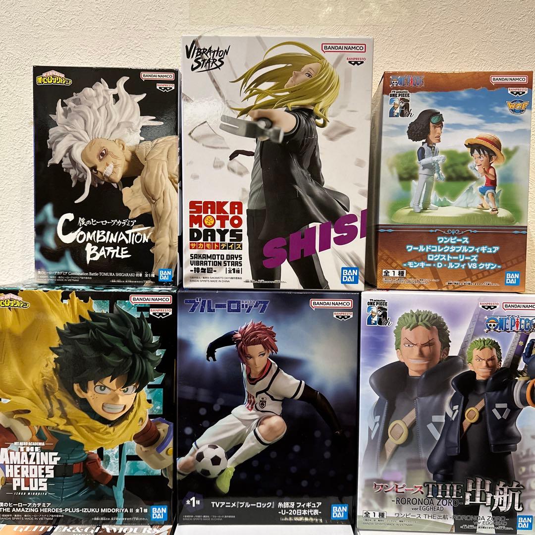 人気プライズ まとめ売り 9点 ナルト ワンピース ヒロアカ ブルーロック