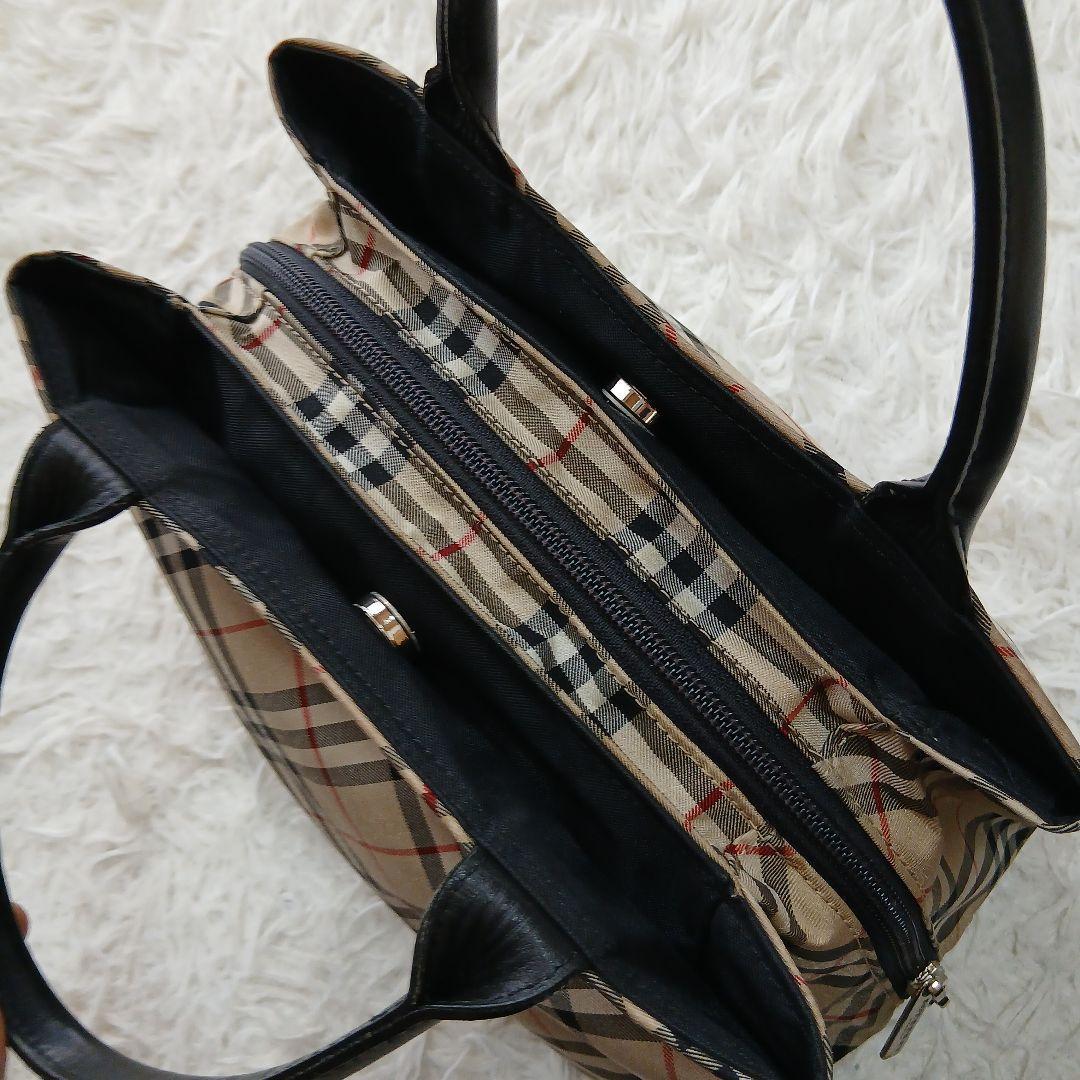 【BURBERRY BLUE LABEL】大容量ノバチェックハンドバッグ