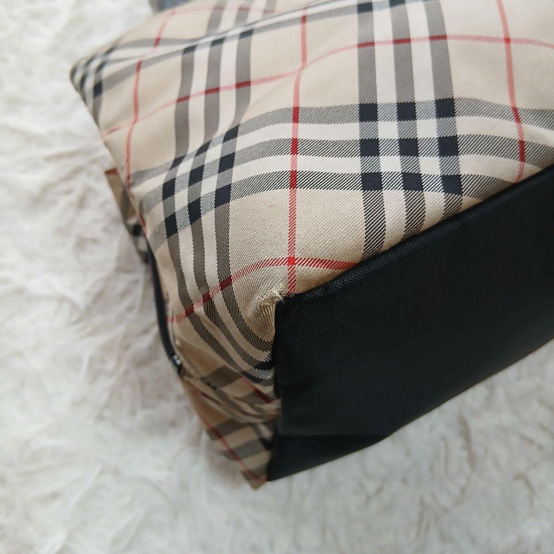 【BURBERRY BLUE LABEL】大容量ノバチェックハンドバッグ