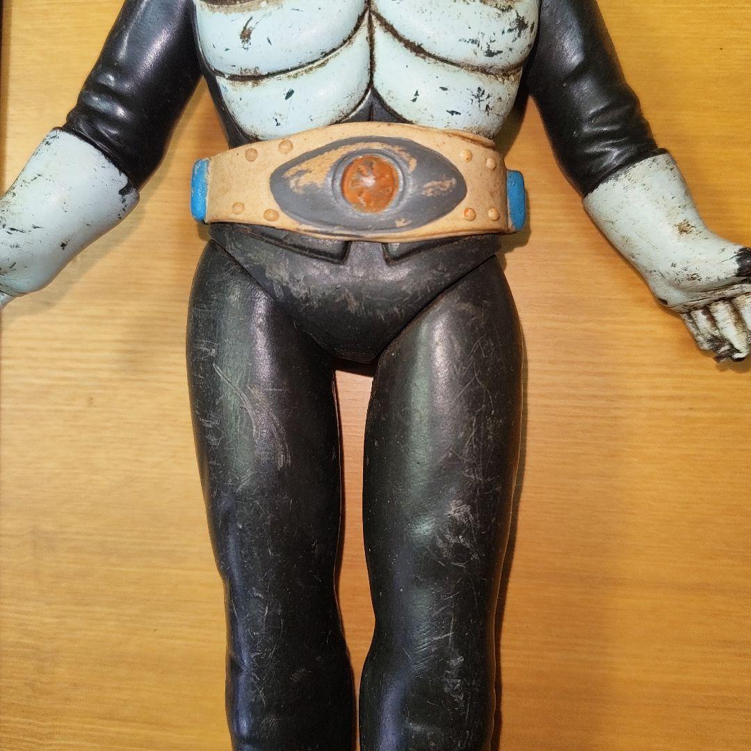 (値下げしました)中古ソフビ　面とれ　仮面ライダー1号　マスク無し　25センチ