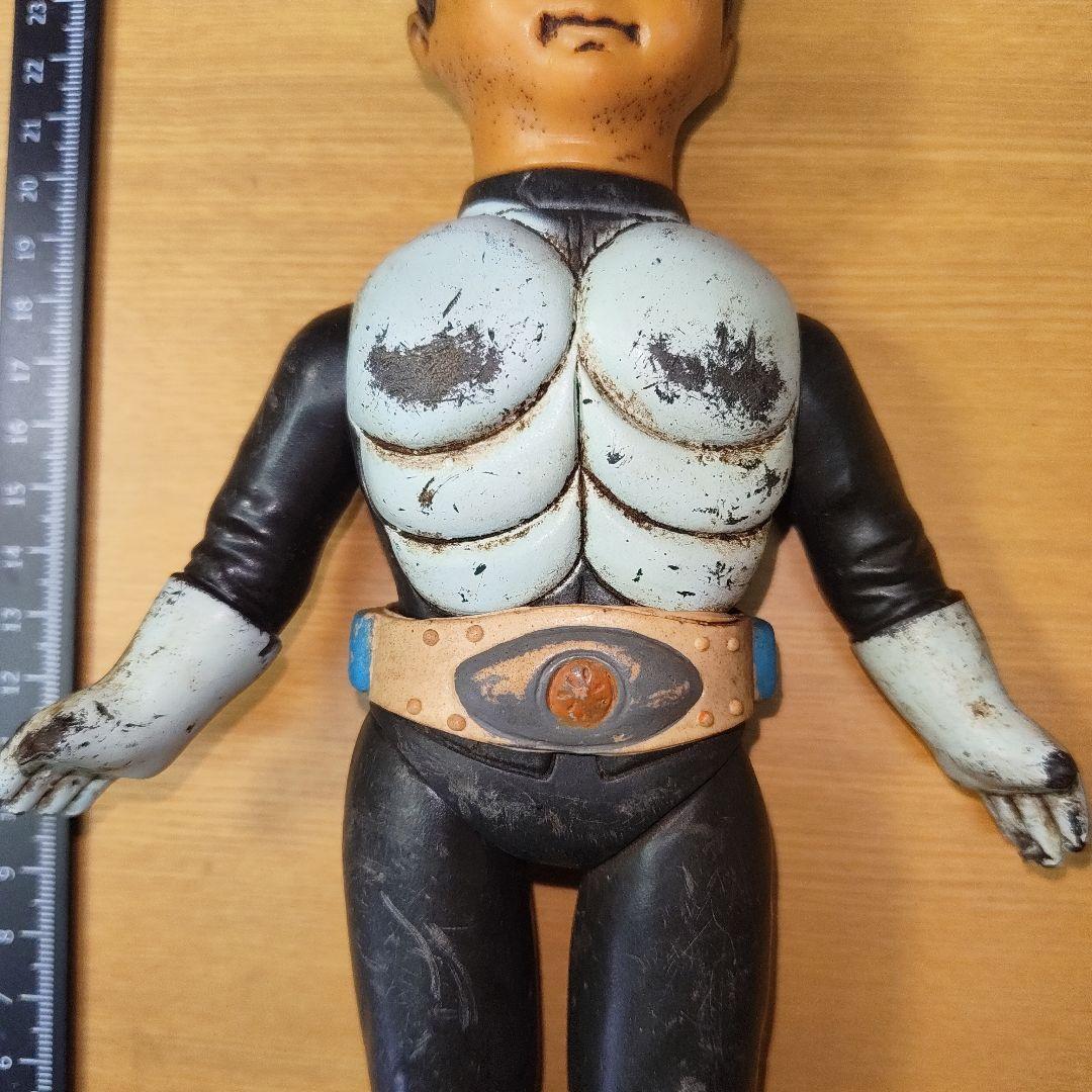 (値下げしました)中古ソフビ　面とれ　仮面ライダー1号　マスク無し　25センチ