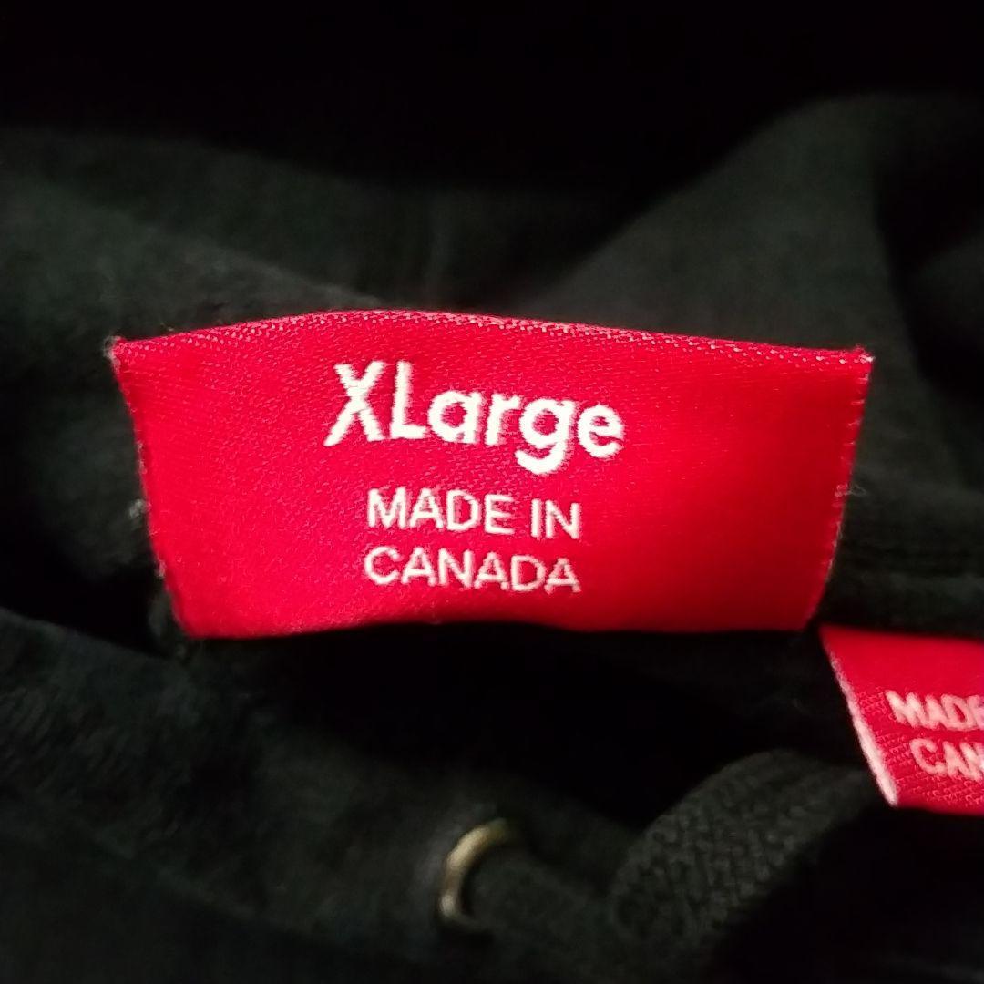 希少サイズ☆シュプリーム 刺繍 キルトレザー Sロゴ パーカー XL ブラック