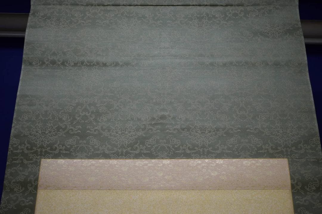 真作/山田秋坪/牡丹画賛/金泥/絹表装/桐共箱二重箱付/