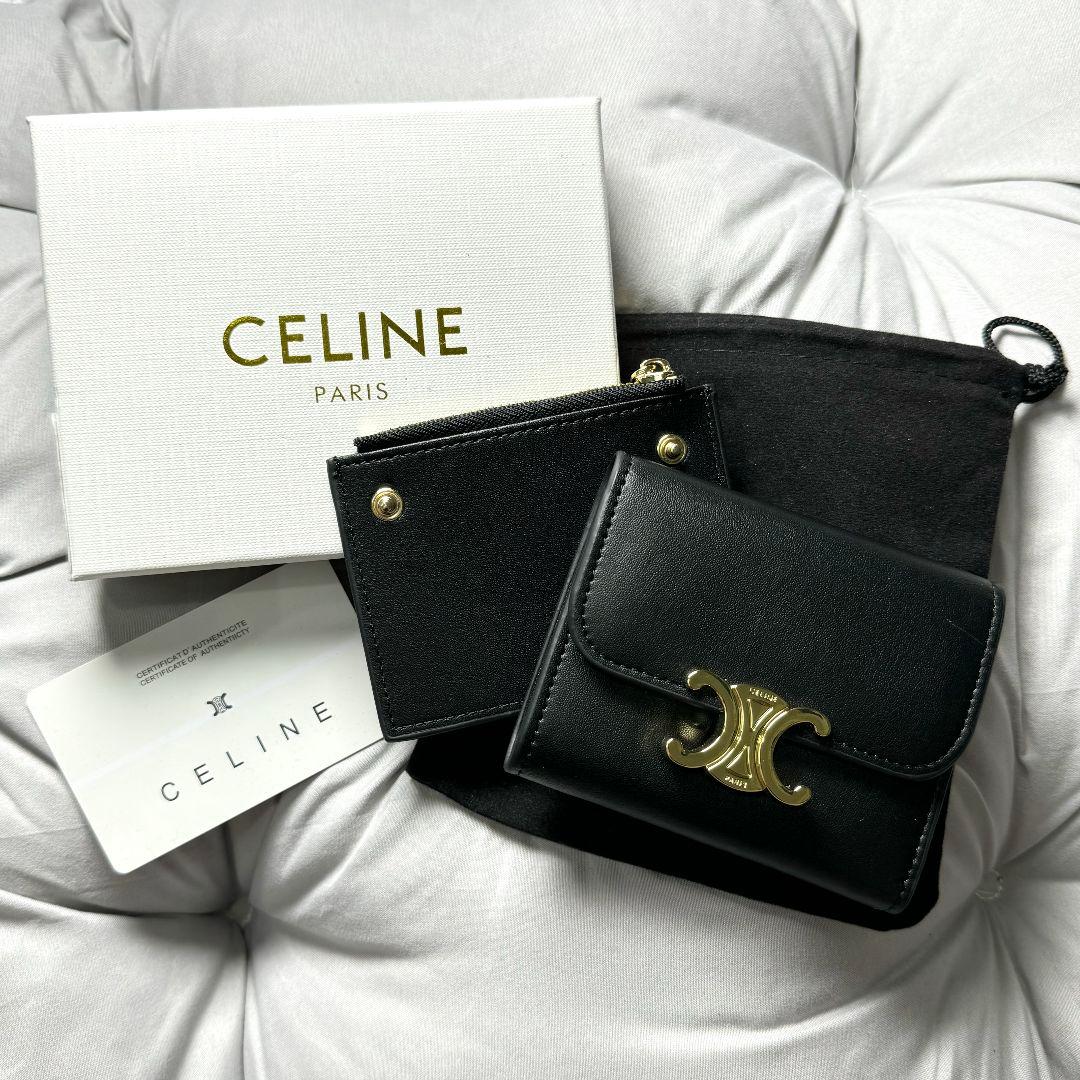 セリーヌ CELINE 財布 三つ折り財布 ブラック