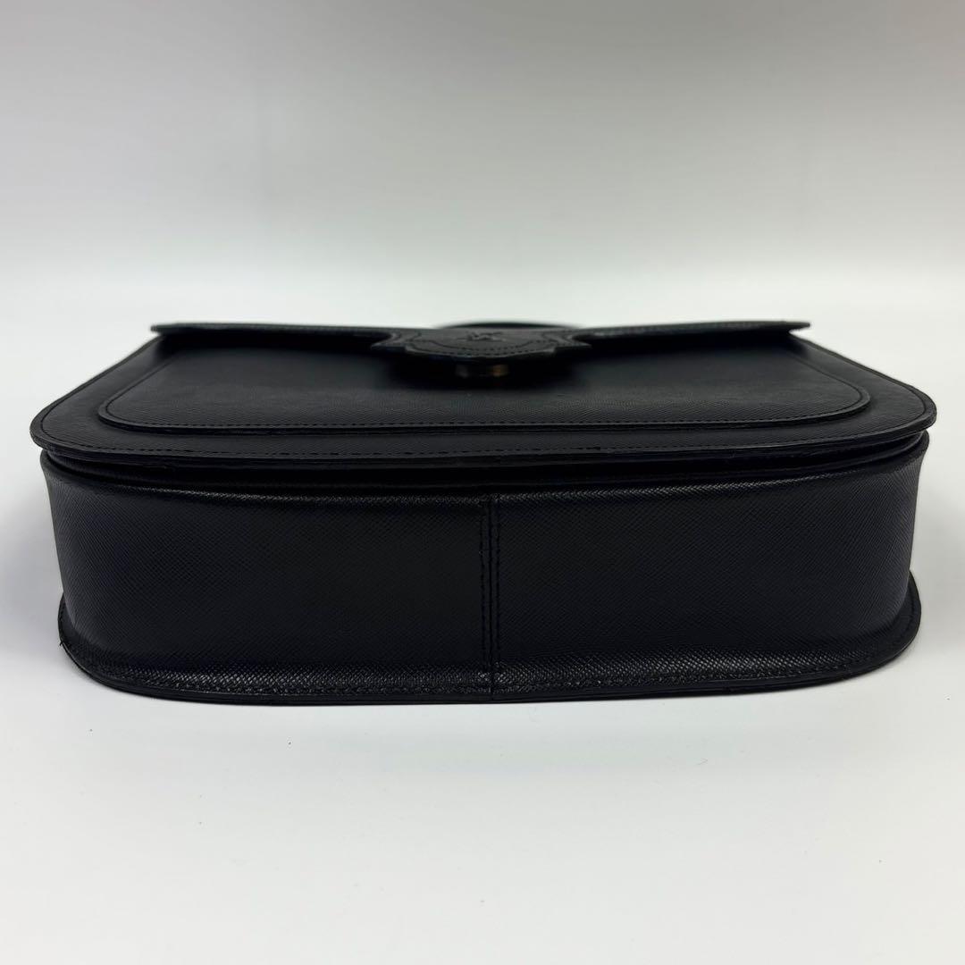 イヴサンローラン ワンショルダーバッグ YSL カサンドラ ロゴ レザー 黒