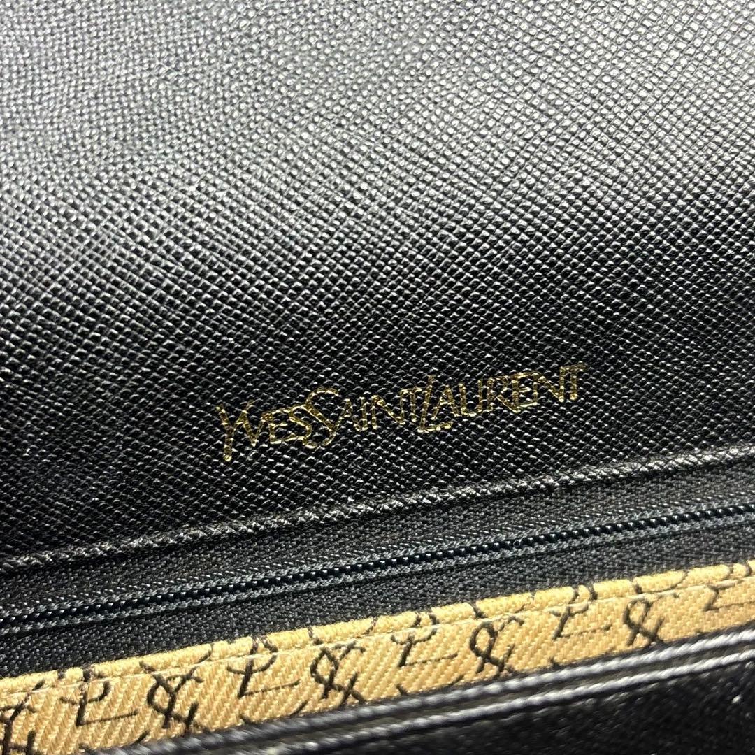 イヴサンローラン ワンショルダーバッグ YSL カサンドラ ロゴ レザー 黒