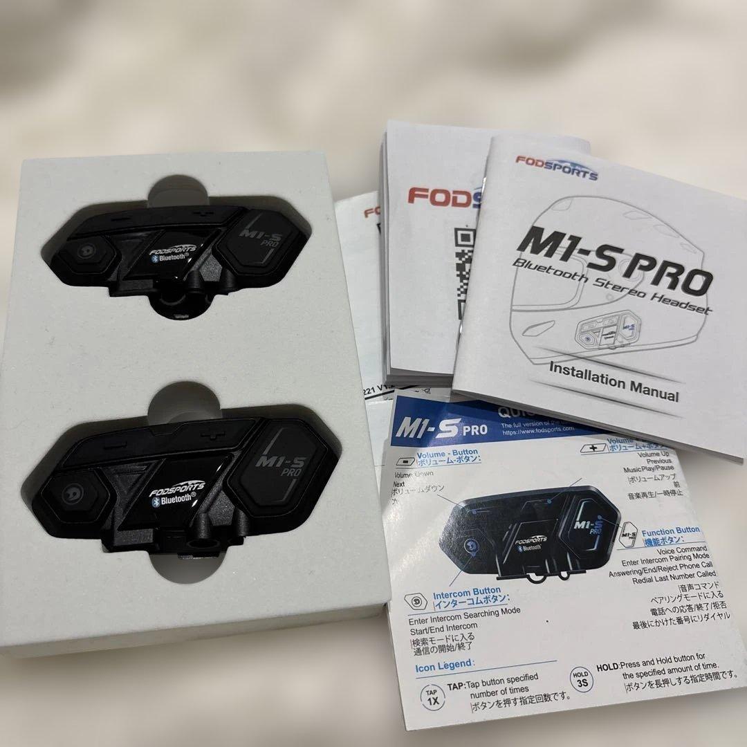 FODSPORTS M1-S PRO Bluetoothインカム2個セット - メルカリ