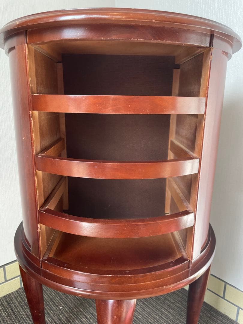 アンティーク ジュエリーチェスト 4段 猫脚 半円