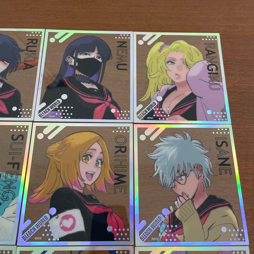 ❶BLEACH WORLD クリアミニ色紙 護延高校&白砂女子 全16種コンプ