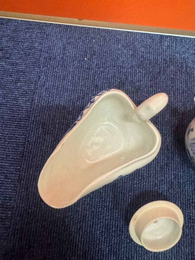 1683 平安白鳳 染付山水 急須1客 湯冷し1客