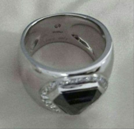 ★新品未使用★◆エメットジュエリー◆ブラックダイヤ Pt900 メンズ広幅リング