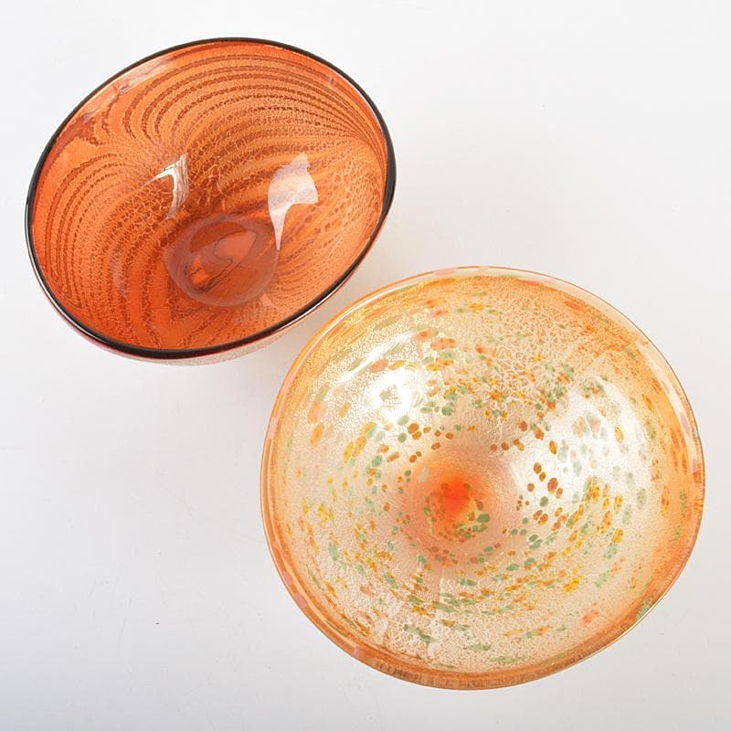 ガラス作家 高松敬子作 鉢 器 2点まとめて D R7510