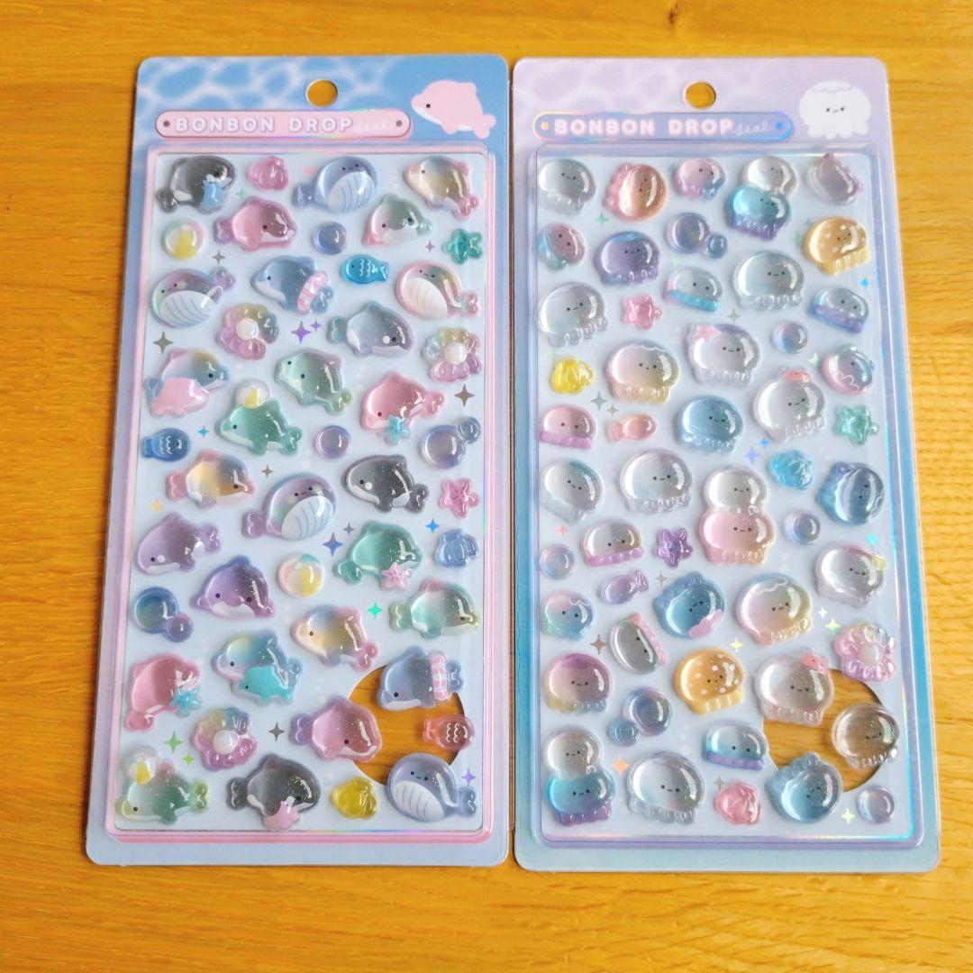 水族館♥新品 ボンボンドロップシール いるか くらげ クーリア 正規品