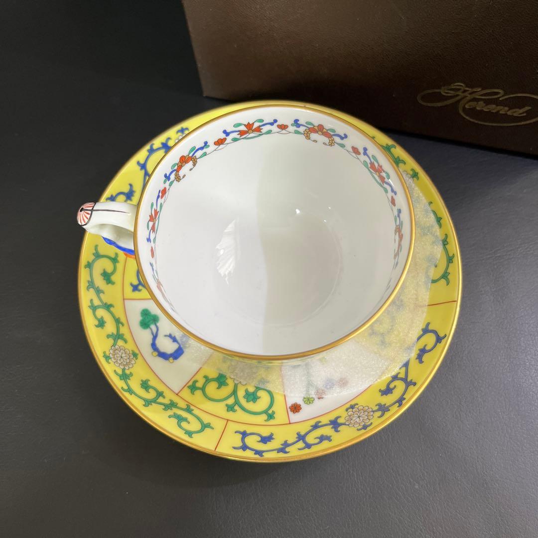 新品］Herendヘレンド シノワズリ『西安の黄』ラージカップ＆ソーサー