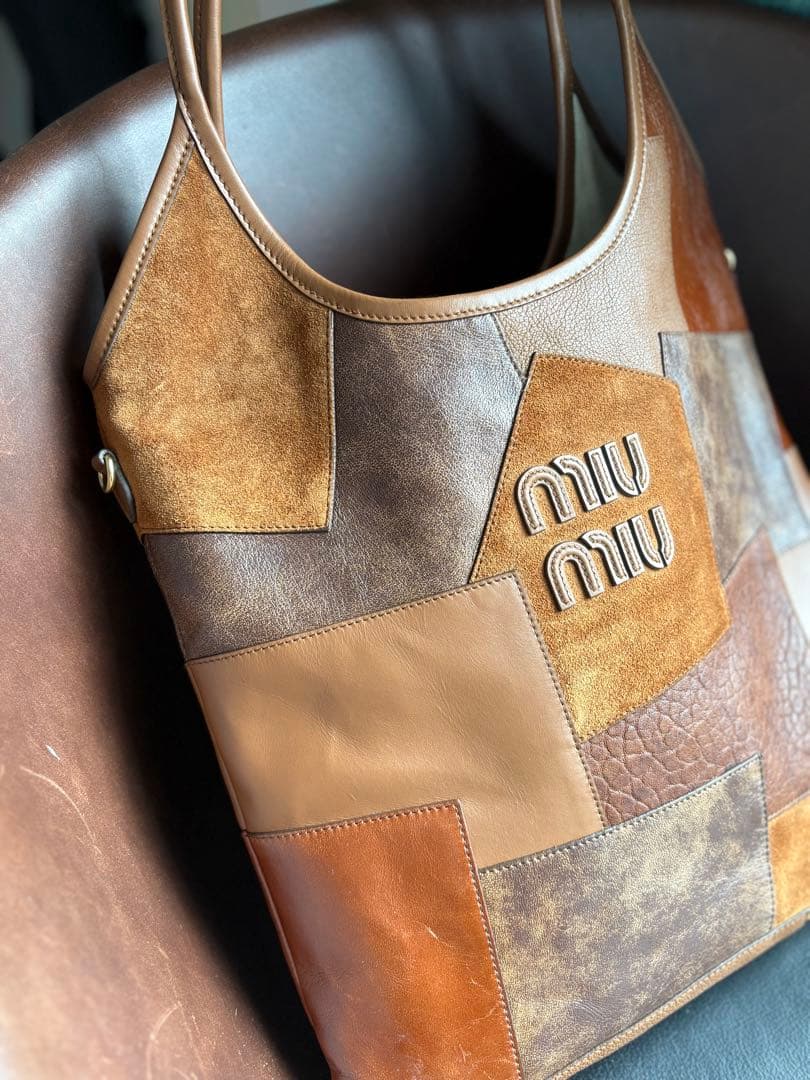 skymiu miu IVY TOTEレザートートバック