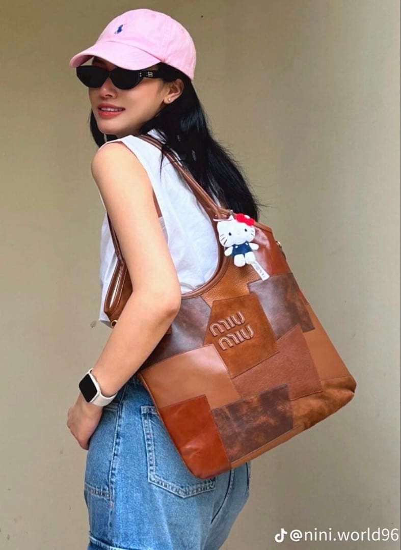 skymiu miu IVY TOTEレザートートバック