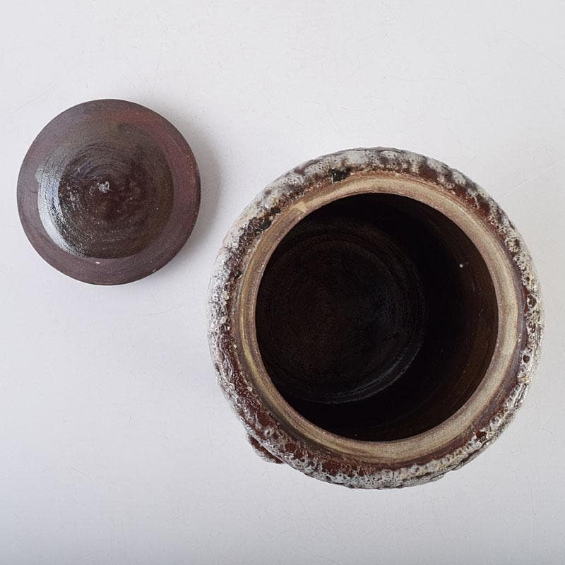 北大路魯山人作 鼠志野 花文 水指 銘寶舟 共布 清水公照