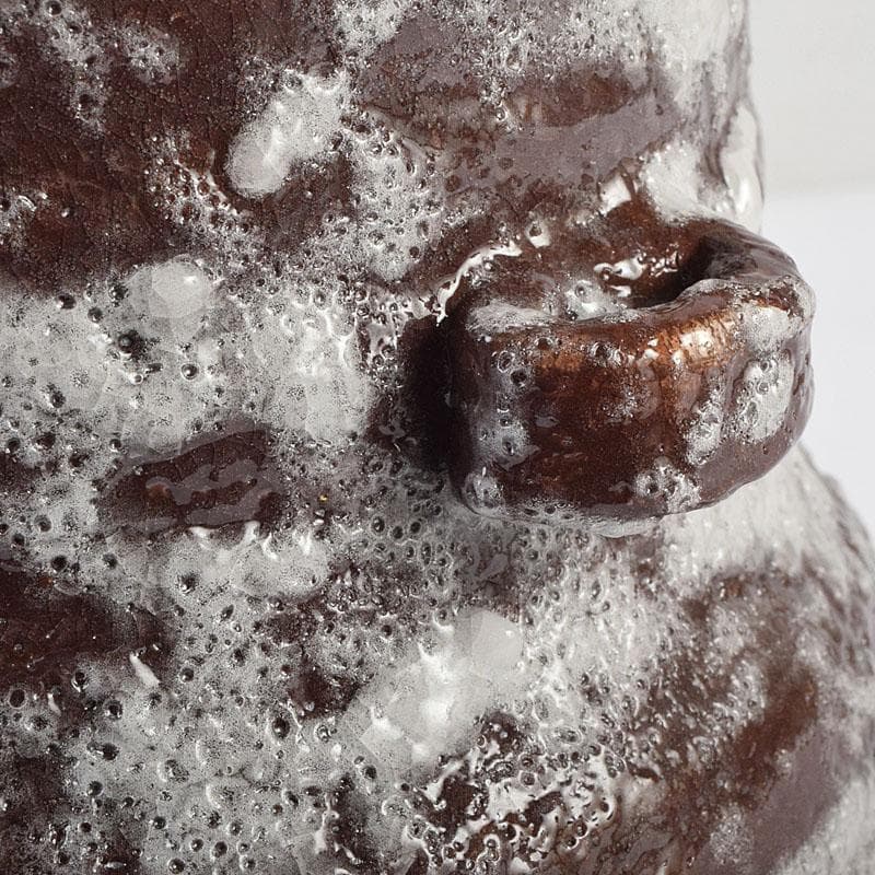 北大路魯山人作 鼠志野 花文 水指 銘寶舟 共布 清水公照