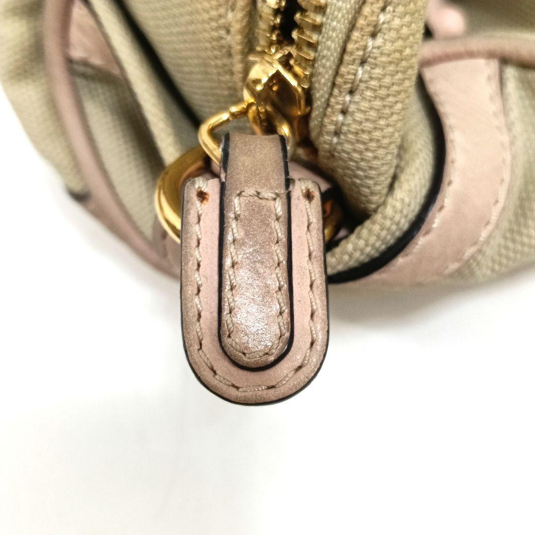 LOEWE ベージュ キャンバス ショルダーバッグ 上273