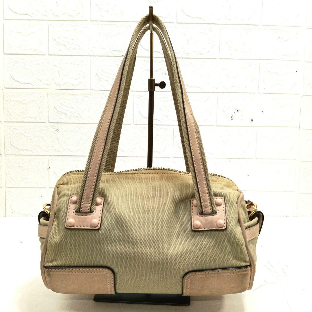 LOEWE ベージュ キャンバス ショルダーバッグ 上273