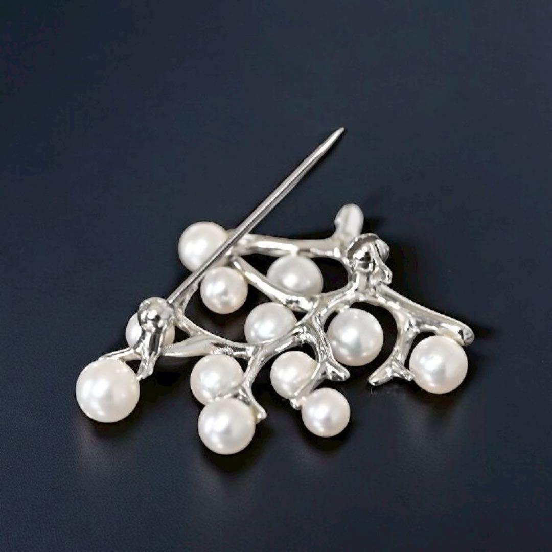 新品同様】ミキモト アコヤ パール 本真珠 ブローチ コサージュ 幸せの木