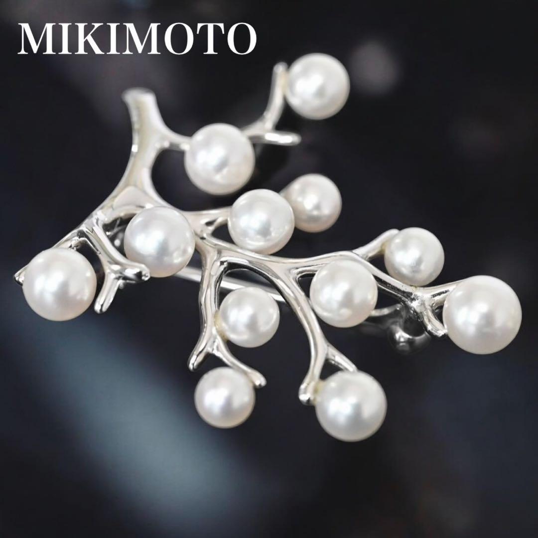 新品同様】ミキモト アコヤ パール 本真珠 ブローチ コサージュ 幸せの木
