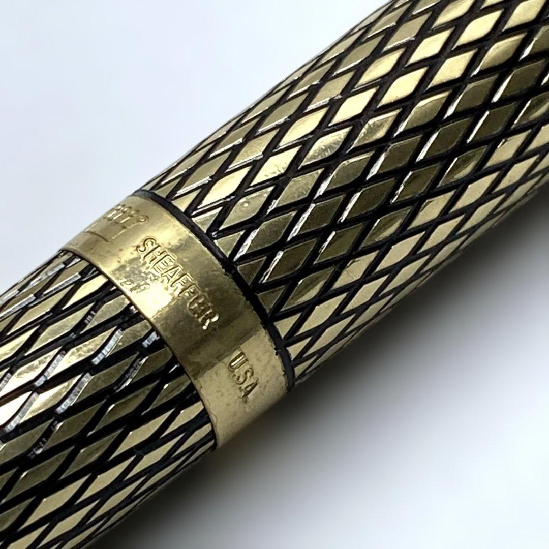 美品 SHEAFFER 14K G.F X CASING ゴールド 万年筆