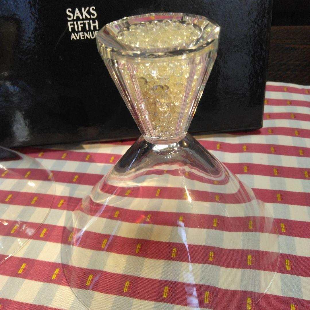 クリスタルキャンドルホルダー ペアとキャンドル二個 セール‼️リード