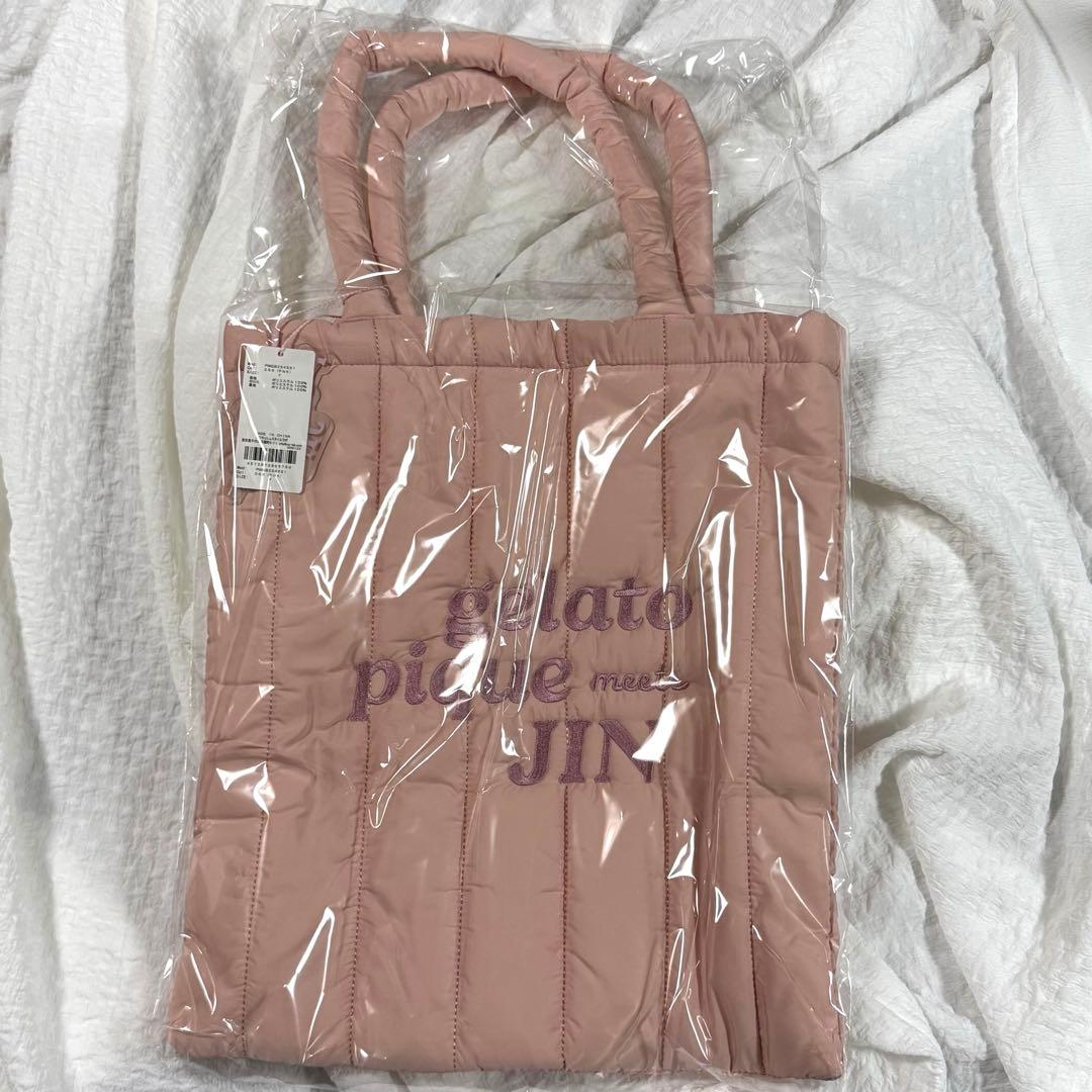 BTS JIN ジェラートピケ トートバッグ ピンク ジン コラボ ジェラピケ