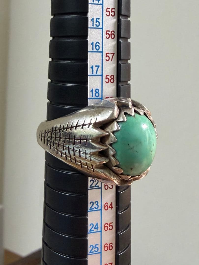 シルバー925 リング　ナバホ　ターコイズ　20号　silver 14g