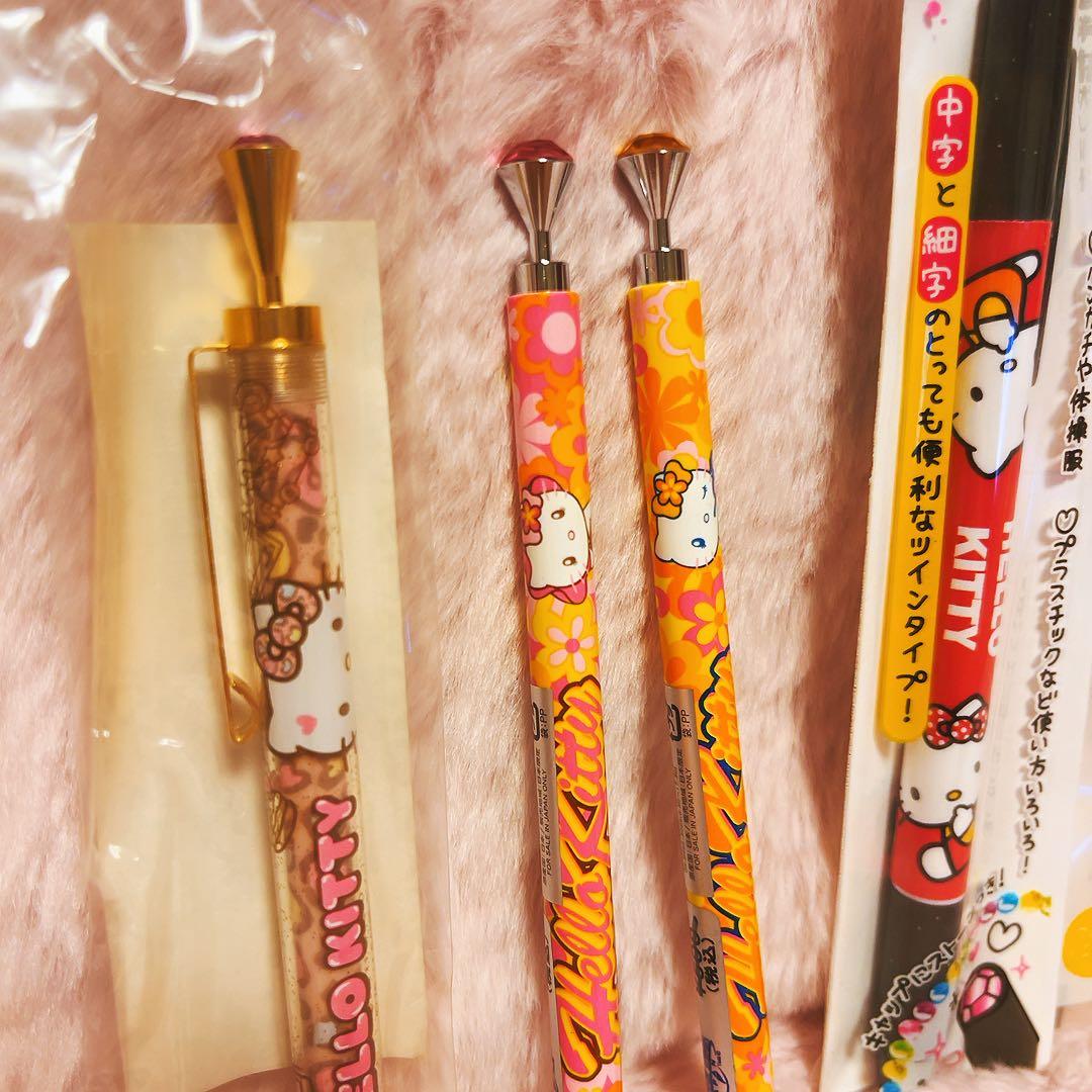 希少レア　ハローキティ　ペン　まとめ売り　平成レトロ　ヒョウ柄　ギャルキティ